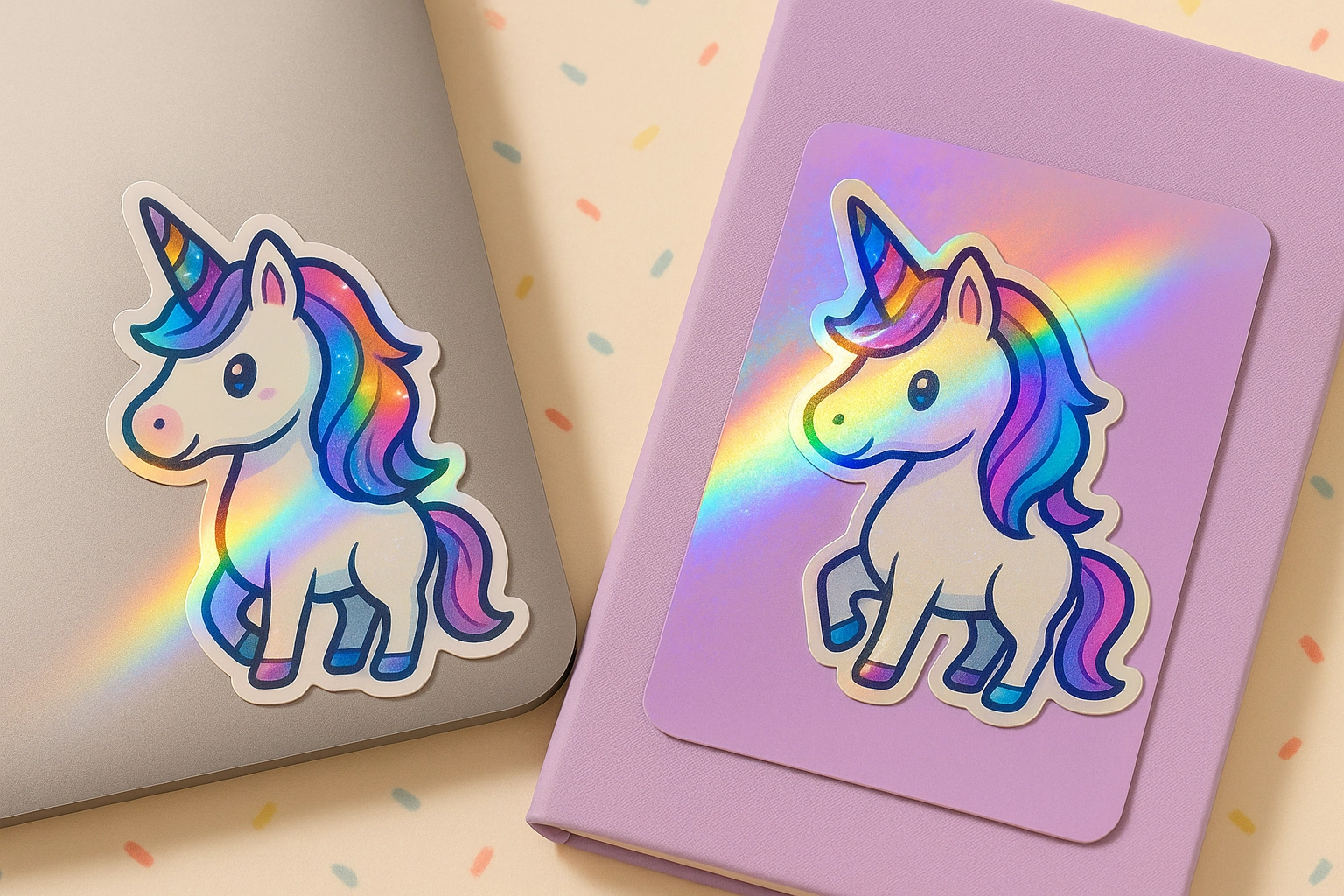 Premium holographic stickers